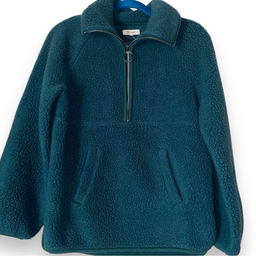 Madewell Polartec Fleece Half-Zip Pullover Jacket Pockets cozy Outerwear Sweater